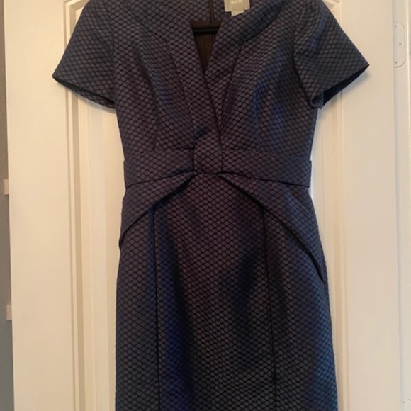 EUC Maeve Anthropologie Diamond Dot Pencil Dress - Navy - 2 - Picture 2 of 3